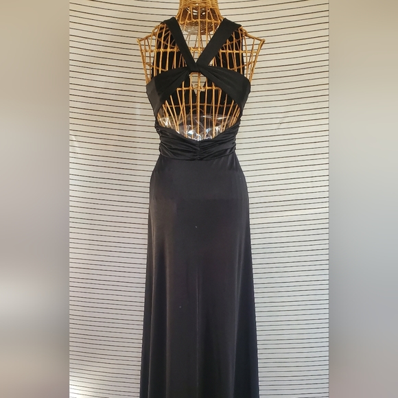 EXPRESS BLACK GOWN MAXI DRESS - Picture 6 of 9